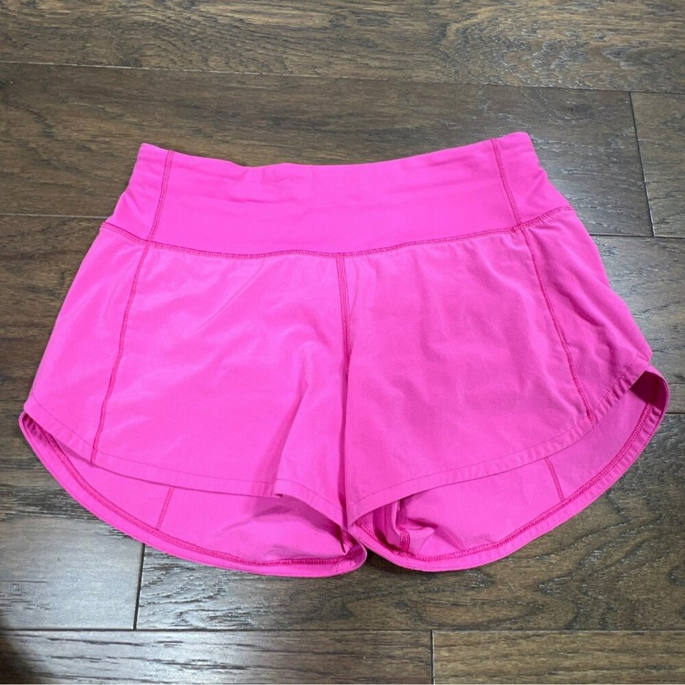 LULULEMON Speed Up Short 4" in Ripened Raspberry Sz 4 #W7AVRT EUC